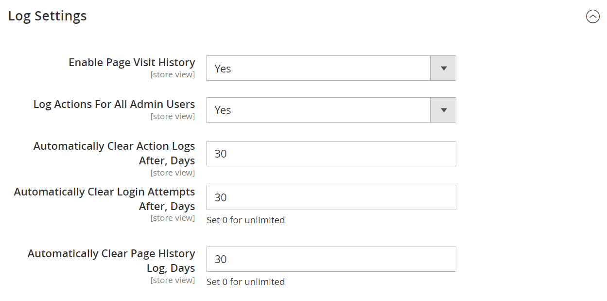 Log Settings Image