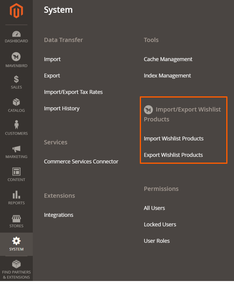 Import Export Wishlist