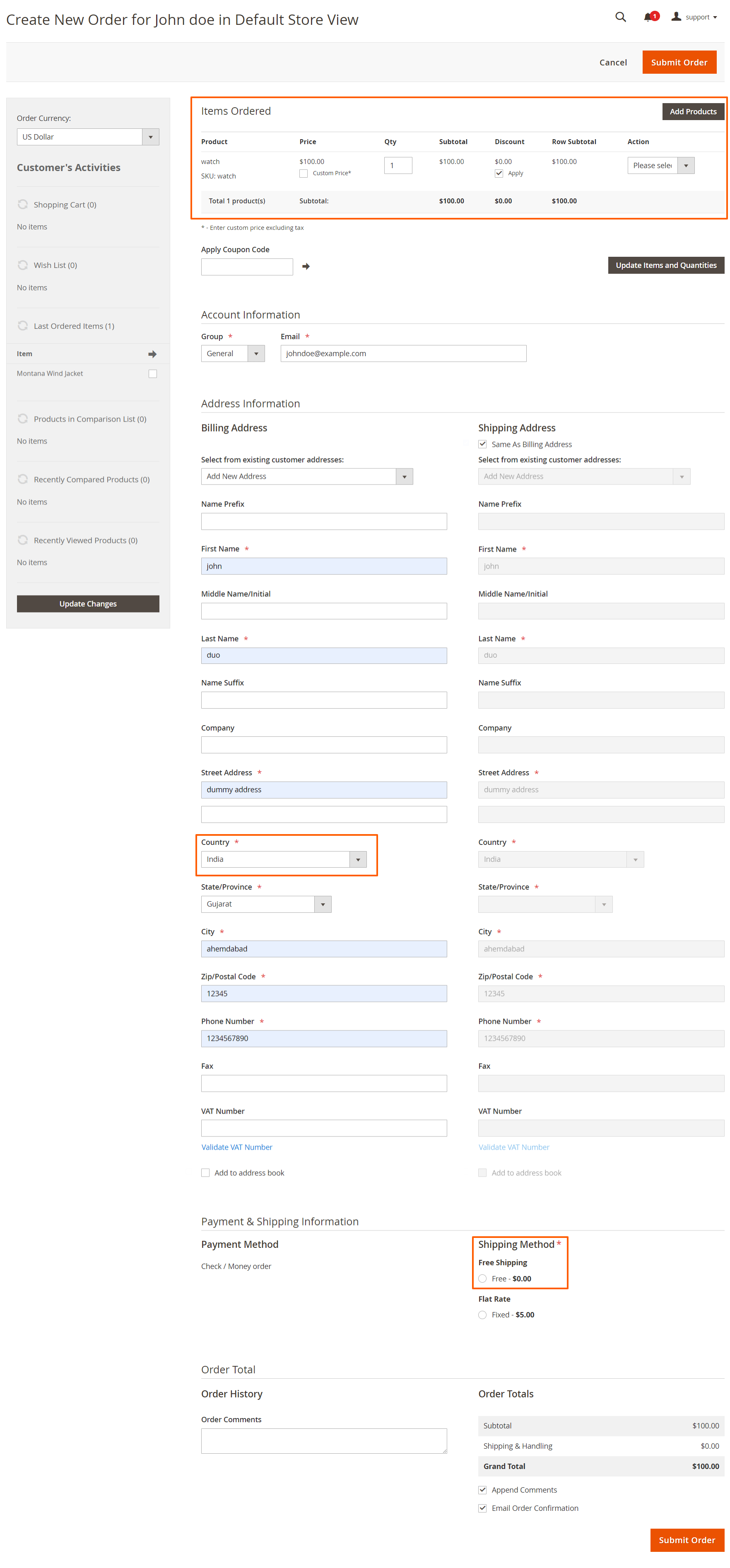 Free Shipping Admin - Magento 2