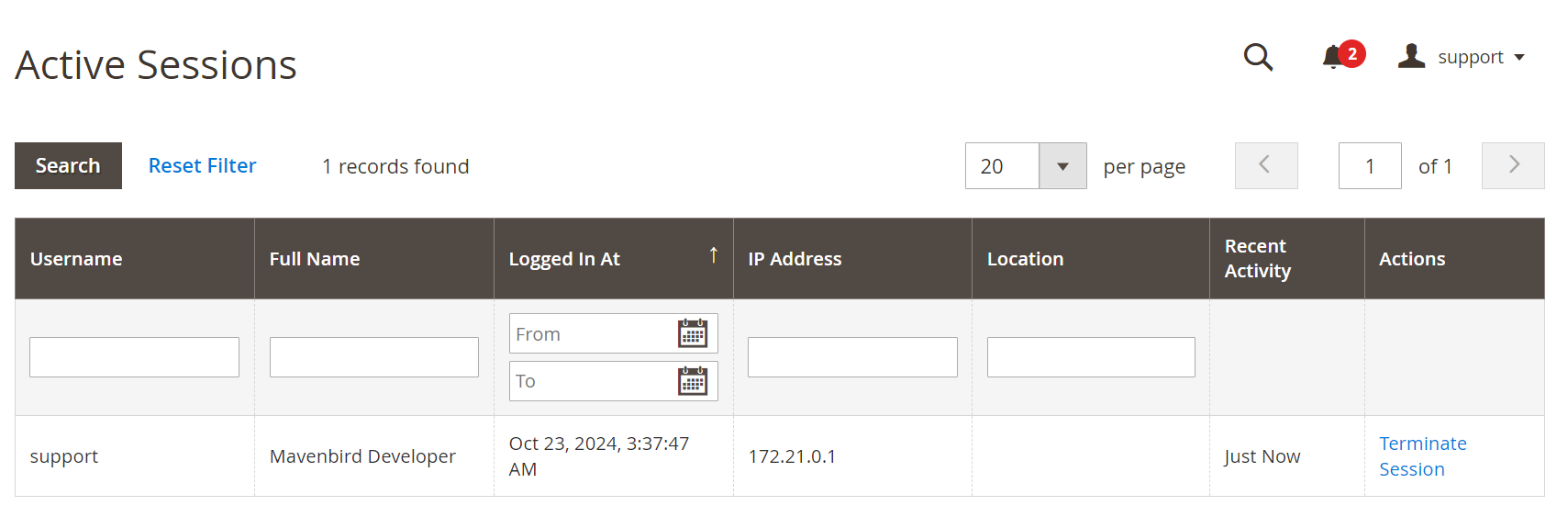 Active Sessions Image