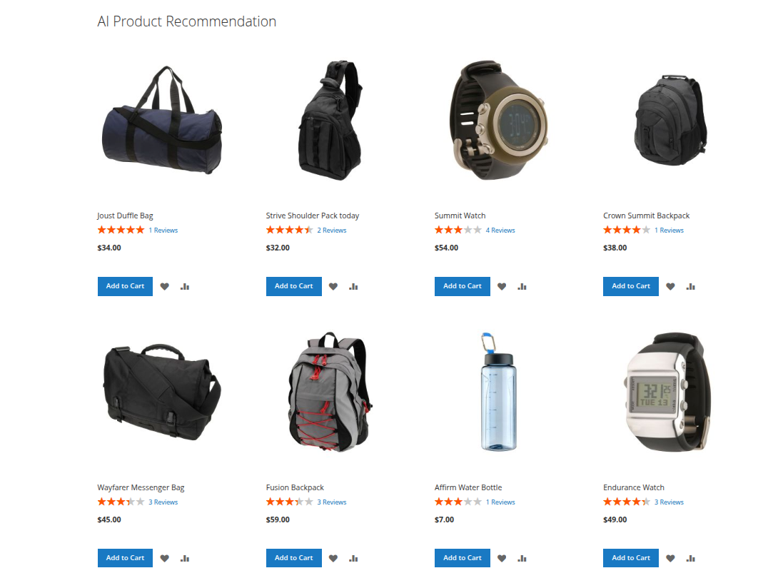 AI Product Recommendation Configuration Fields