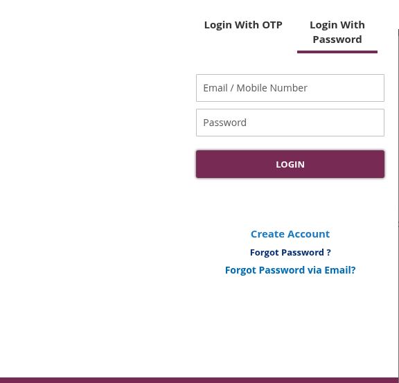 Login With Password Screenshot