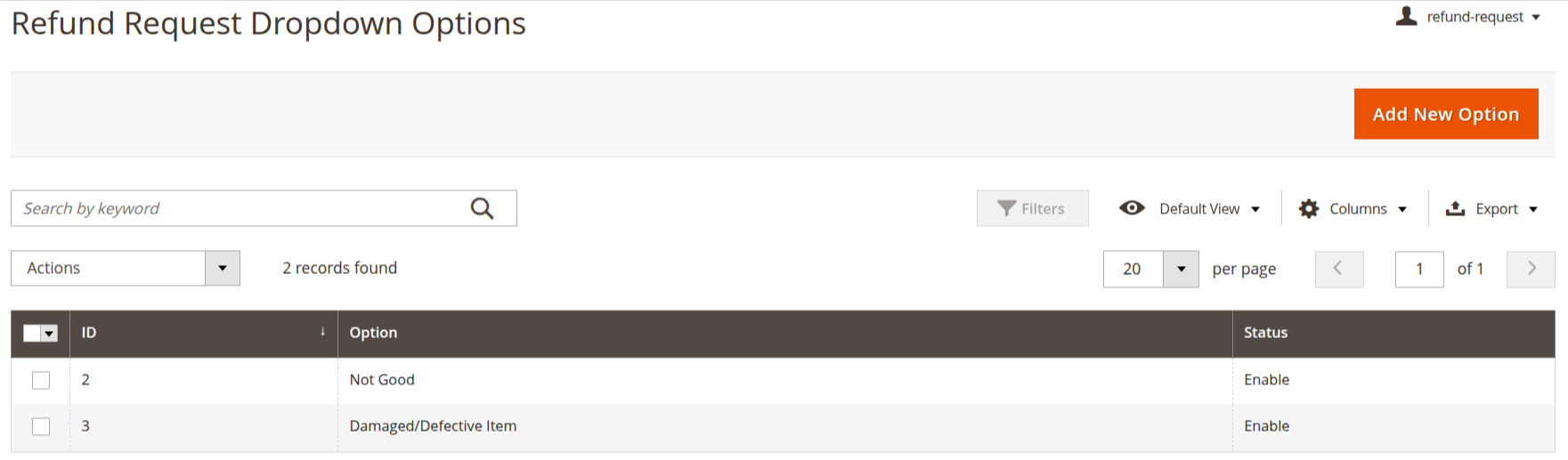 Refund Request By Customer Configuration