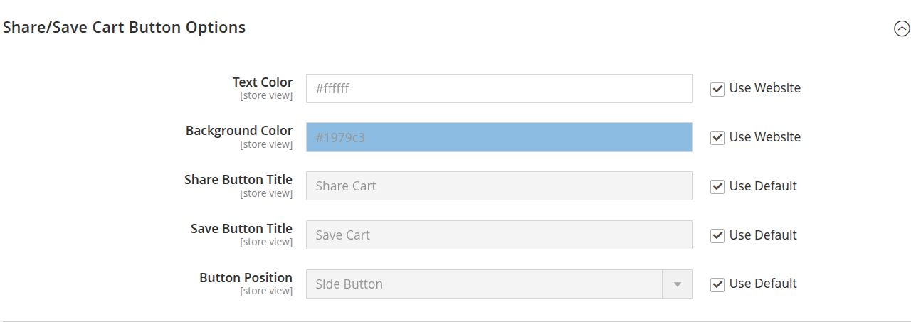 Share Cart Configuration