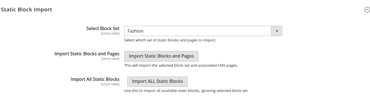 Static Block Import