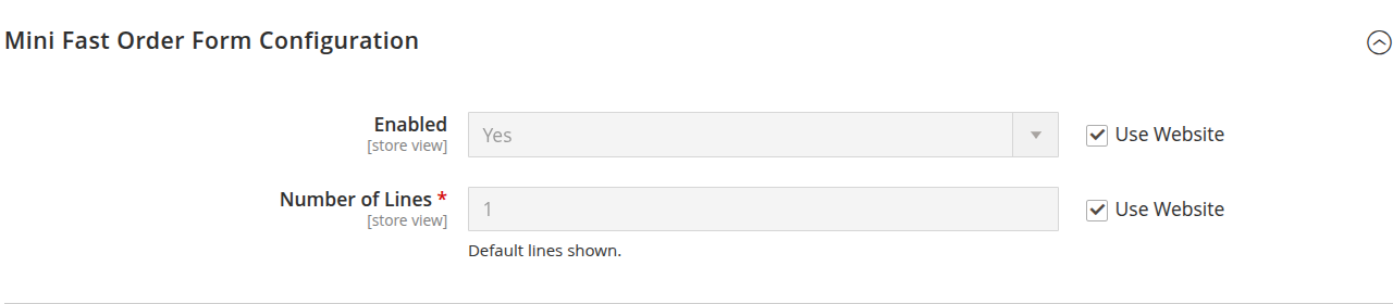 Wholesale Fast Order Configuration