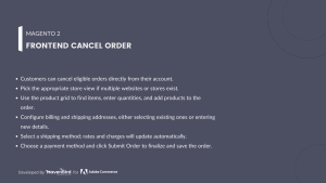Frontend Cancel Order