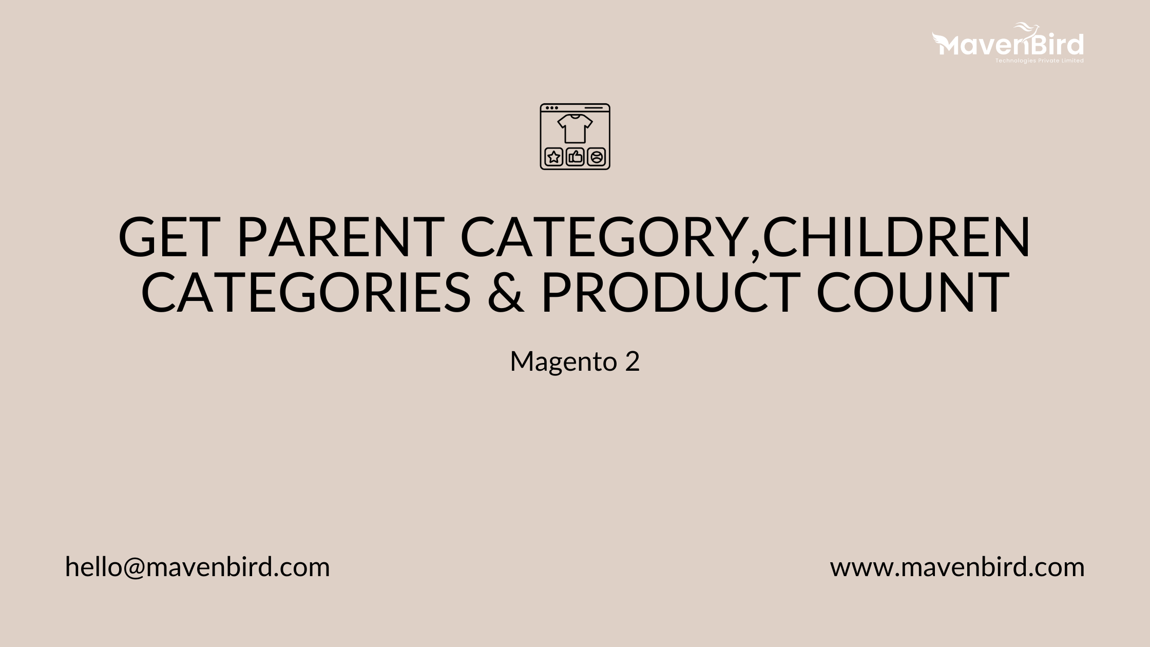 Get parent category, children categories & product count