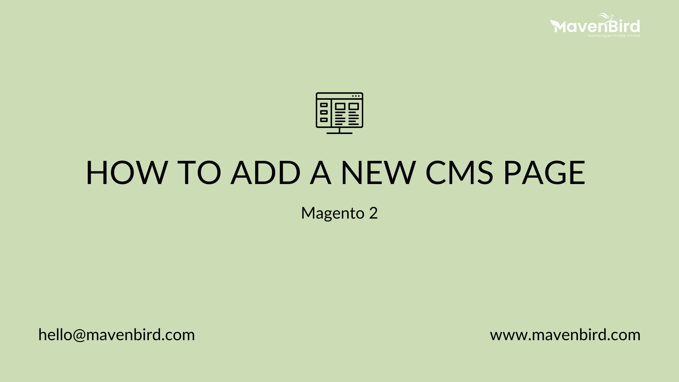How to Add a New CMS Page in Magento 2