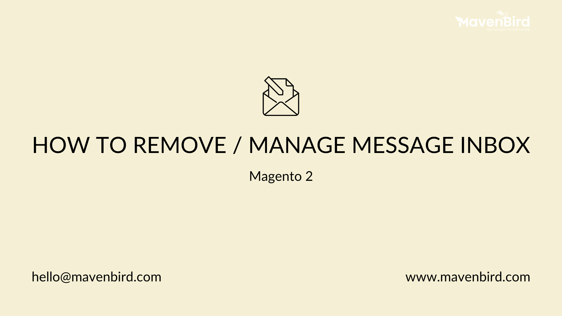 How to remove or manage message inbox in Magento 2