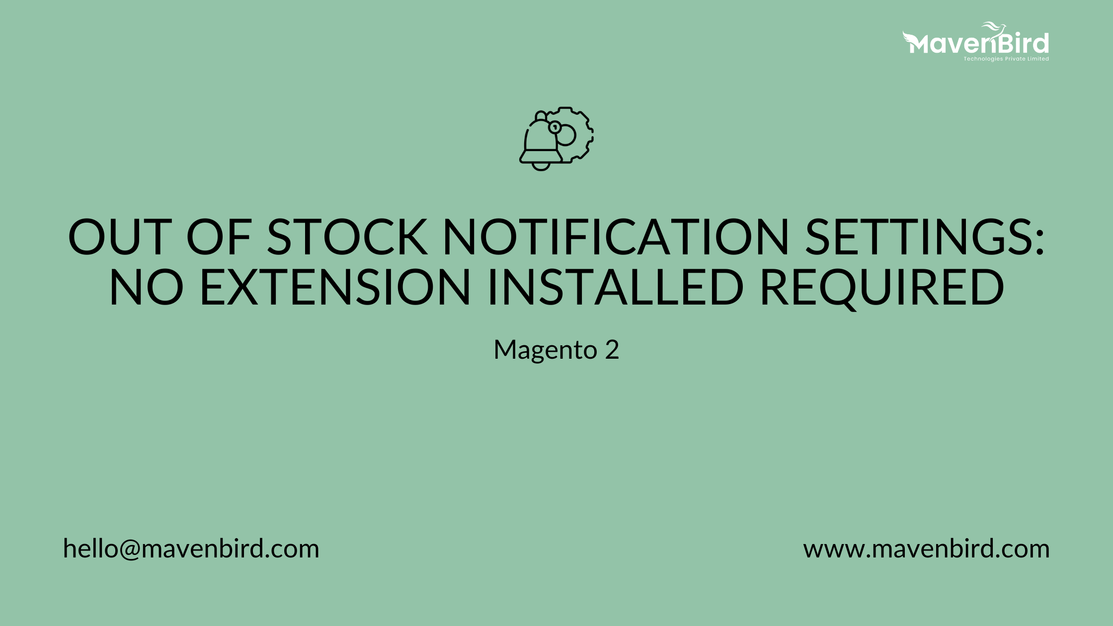 Magento 2 Out of Stock Notification Settings: No extension installed required