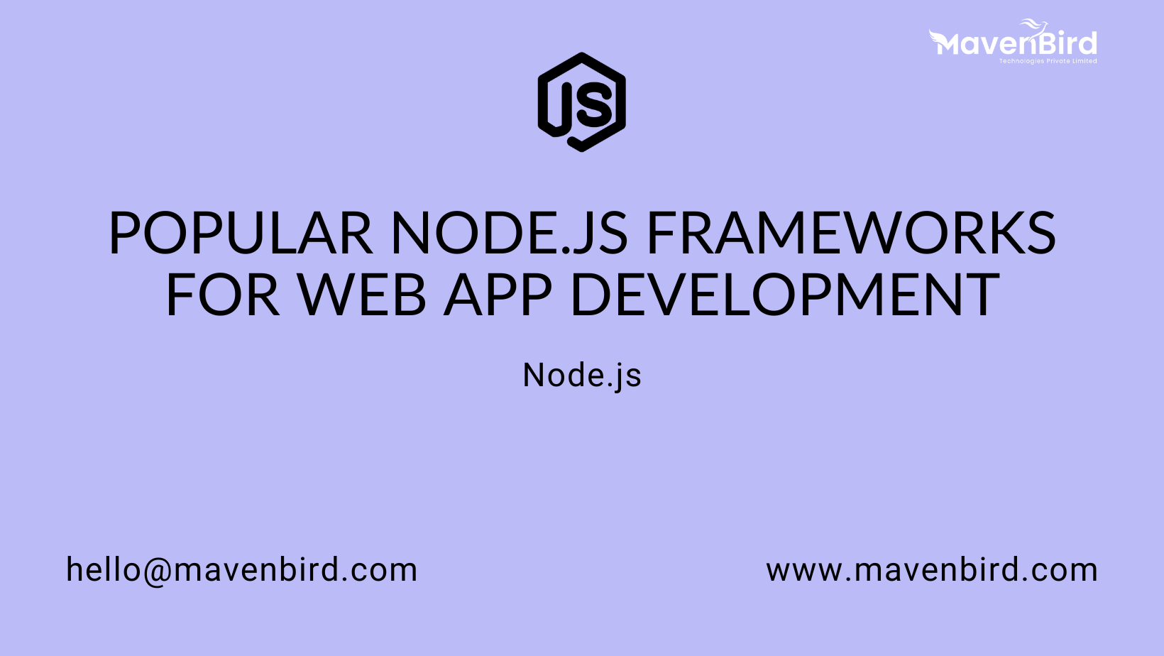 Popular Node.js frameworks for web app development