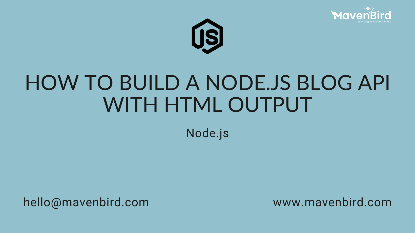 How to Build a Node.js Blog API with HTML Output