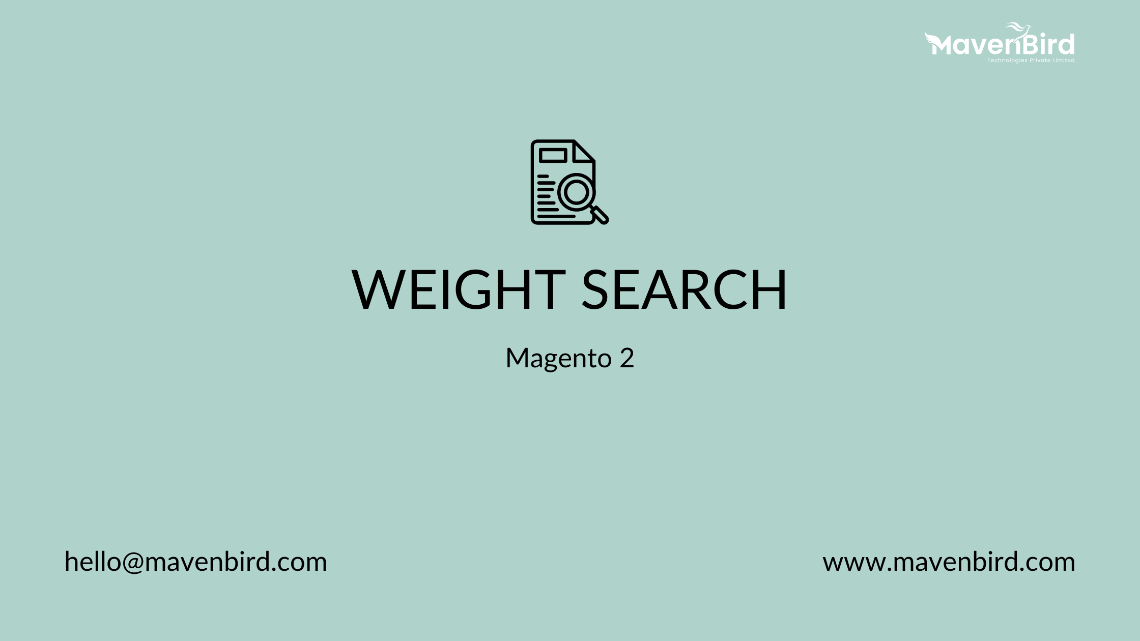 Magento 2 Weight Search