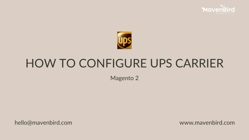 How to Configure UPS Carrier in Magento 2