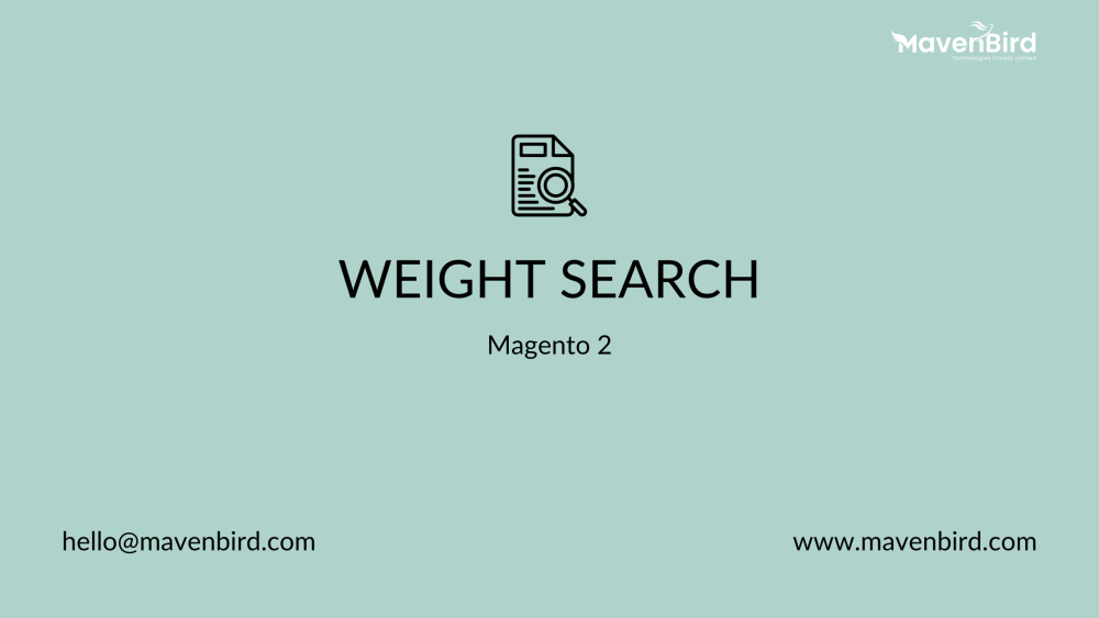 Magento 2 Weight Search