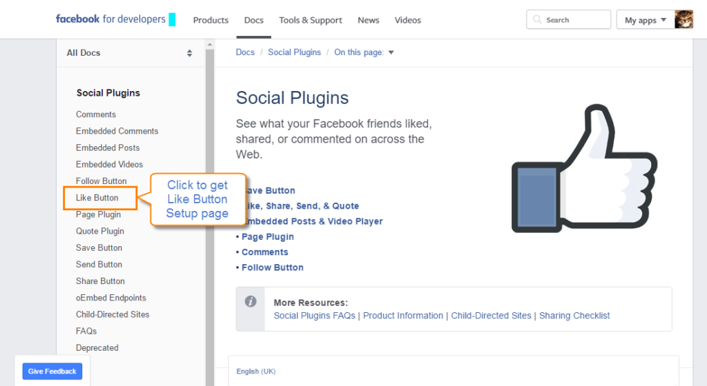 Facebook Button Code