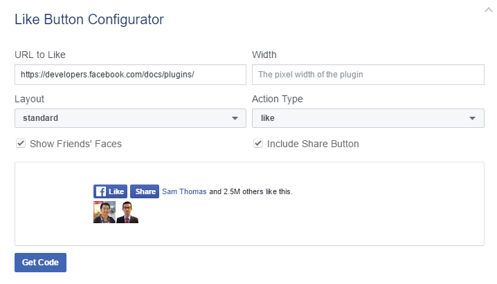 Like Button Configuration