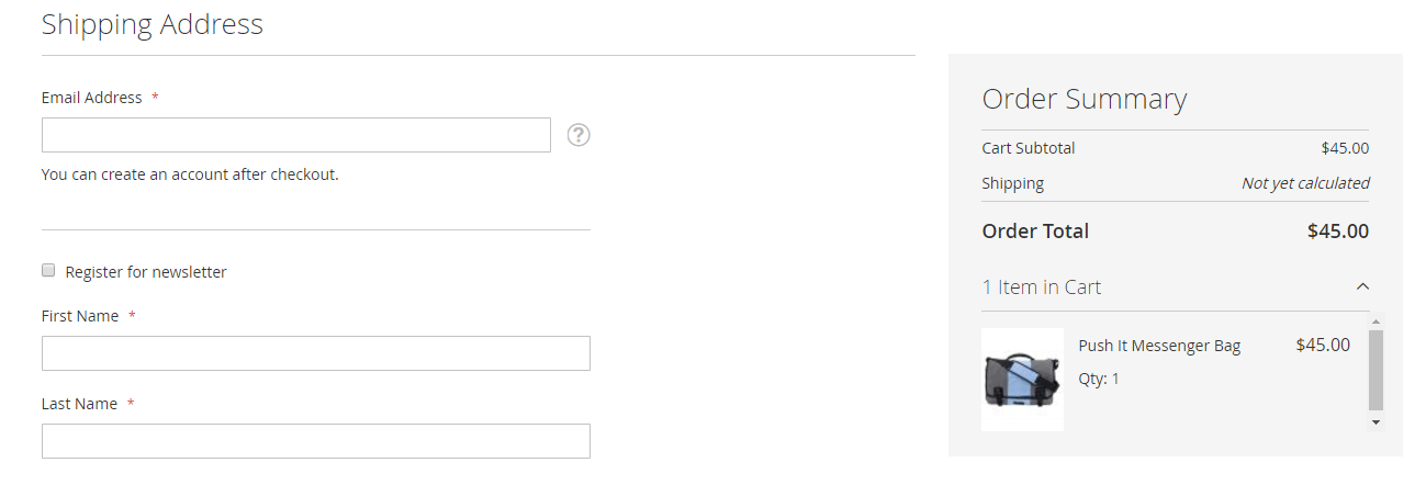 Shipping Address
