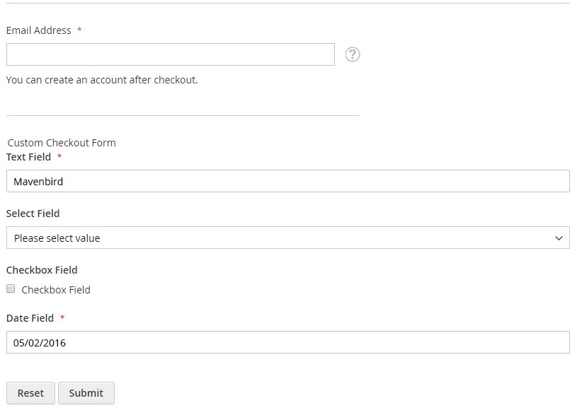 Custom Checkout Form