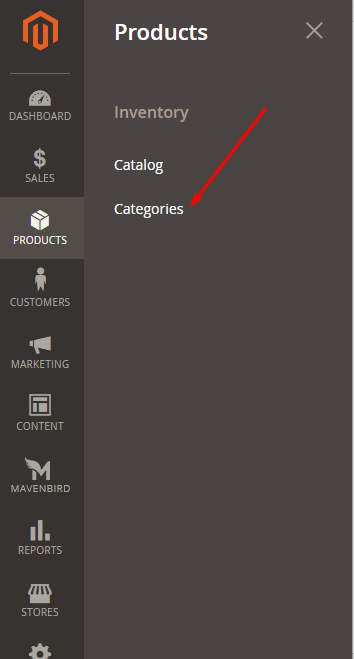 Admin sidebar