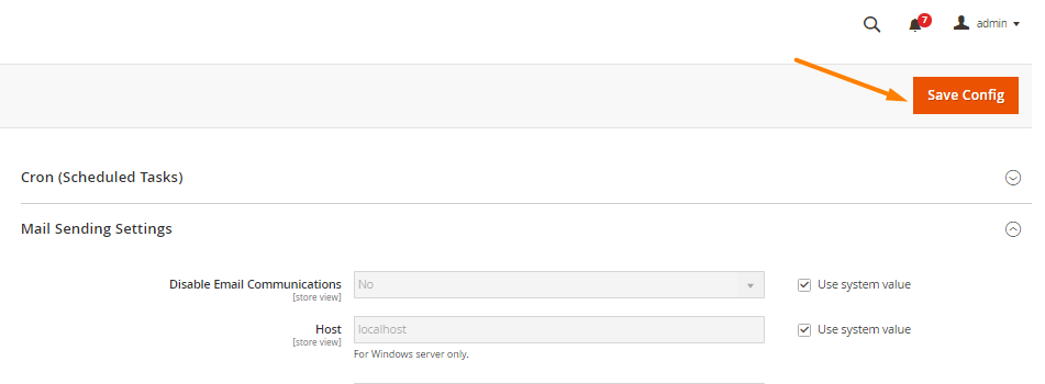 Select Save Config