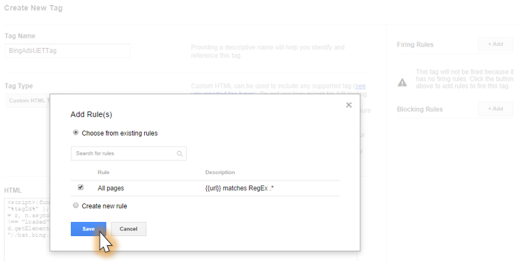 Save configuration