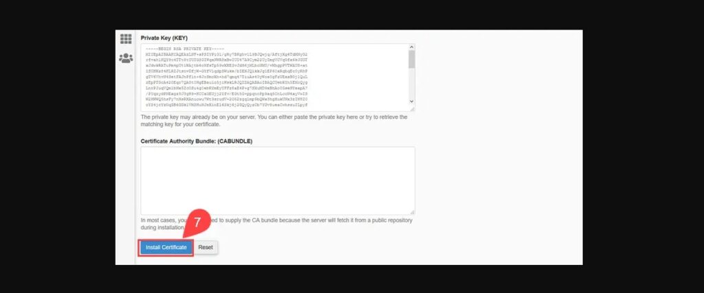 Install Certificate