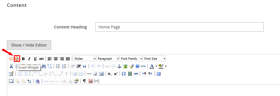 section and click