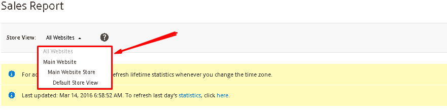 Set filter reports