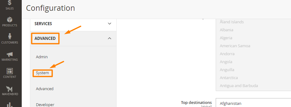Access to Setting