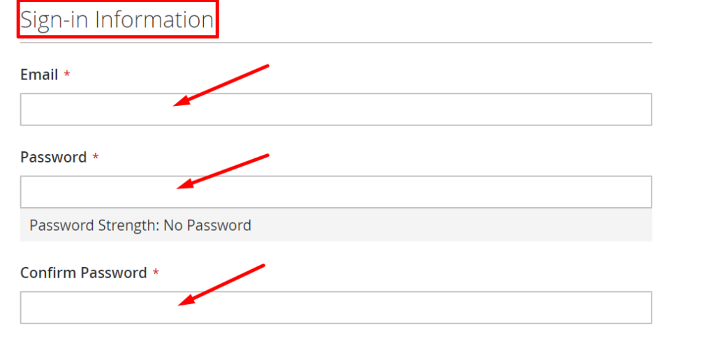 Enter Your Sign-up Information