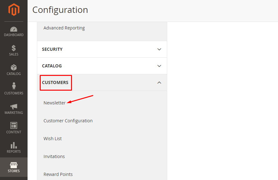 Configure Newsletter
