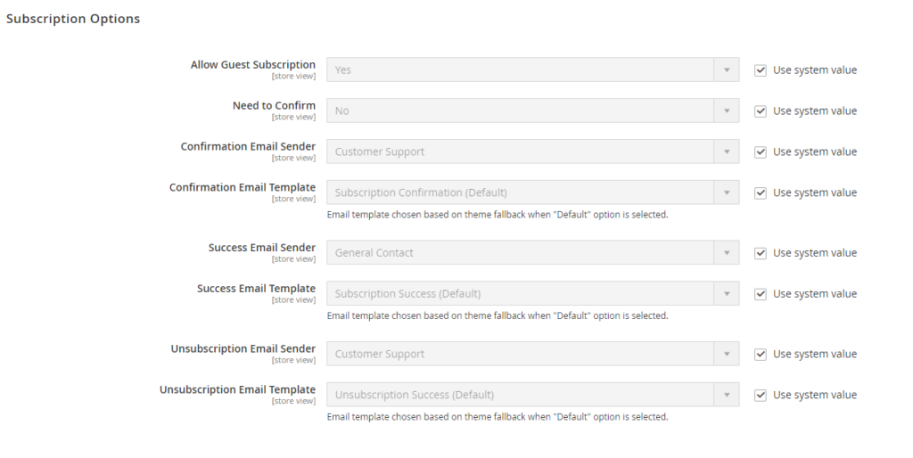 Configure Newsletter