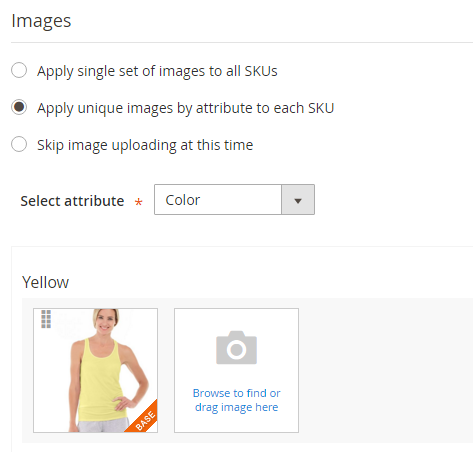 Apply Unique Images for Each SKU