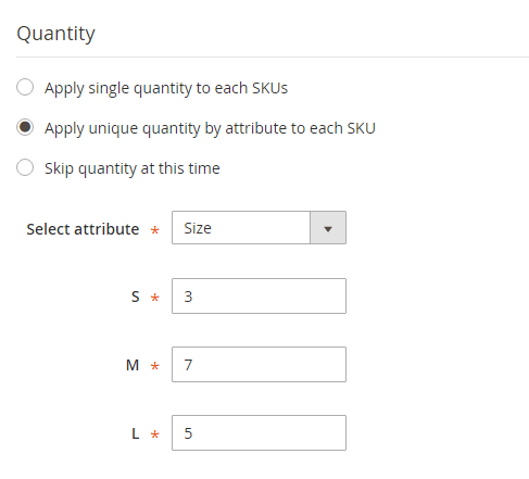 Apply a Unique Quantity by Attribute