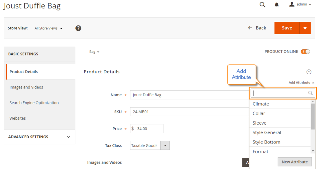 Create a New Attribute
