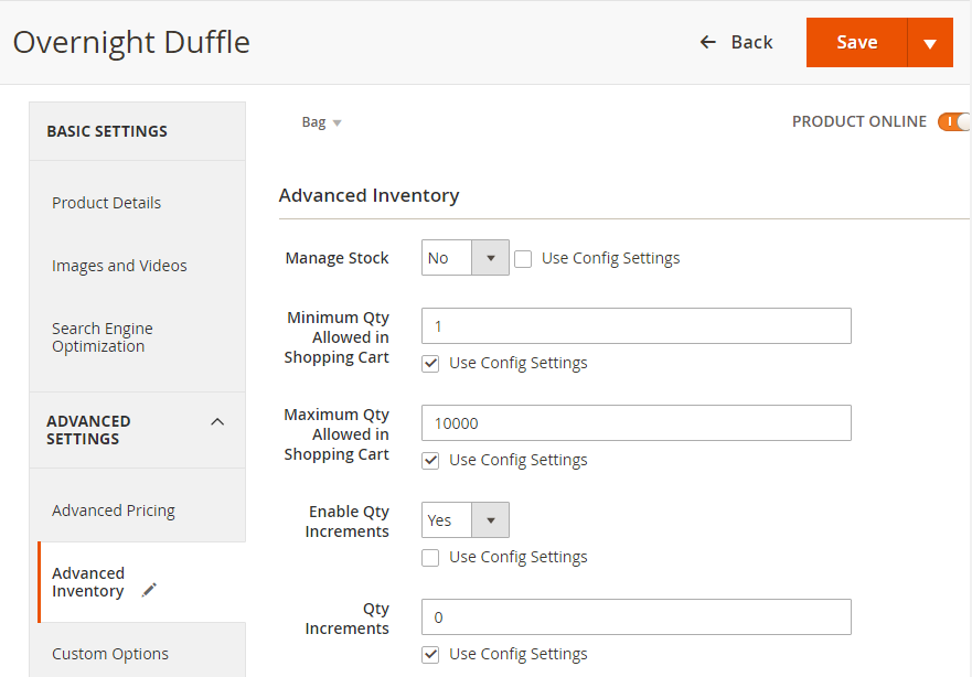 Exclude Stock Management