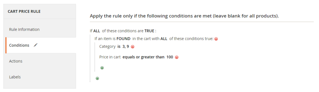 Set Conditions