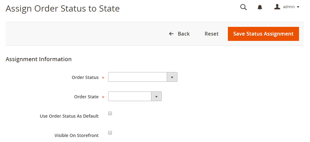 Assign Status to State