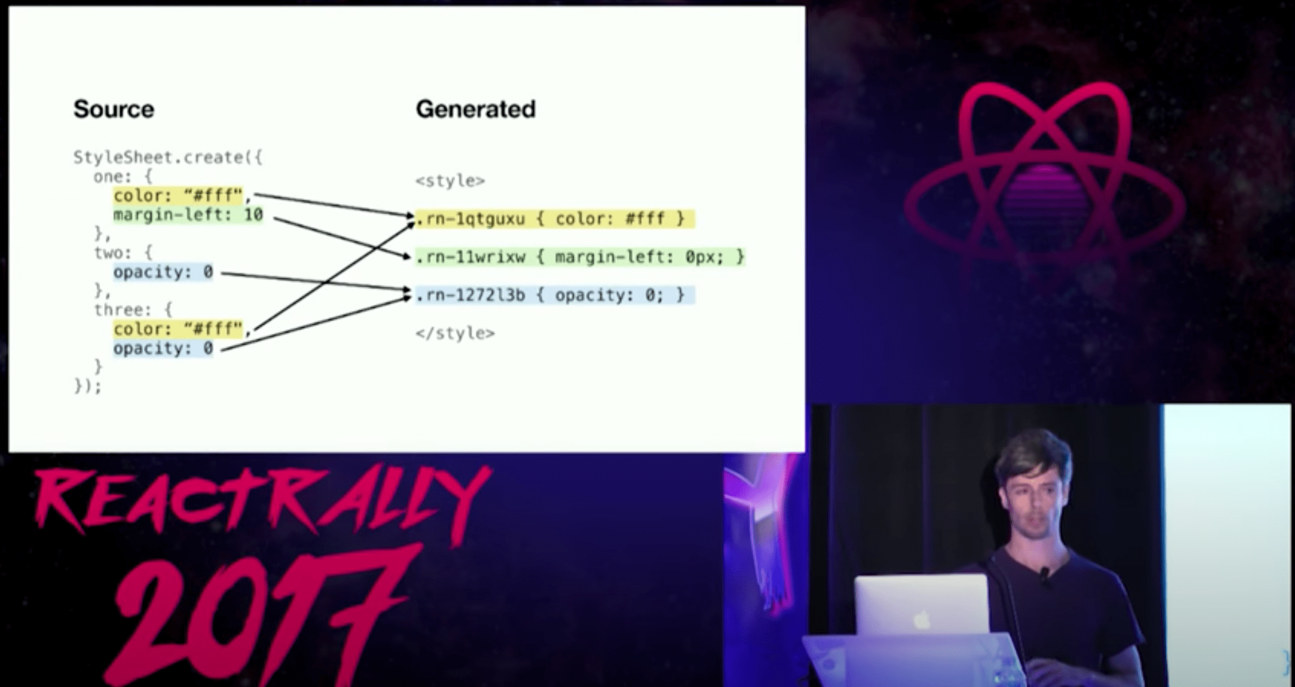 React