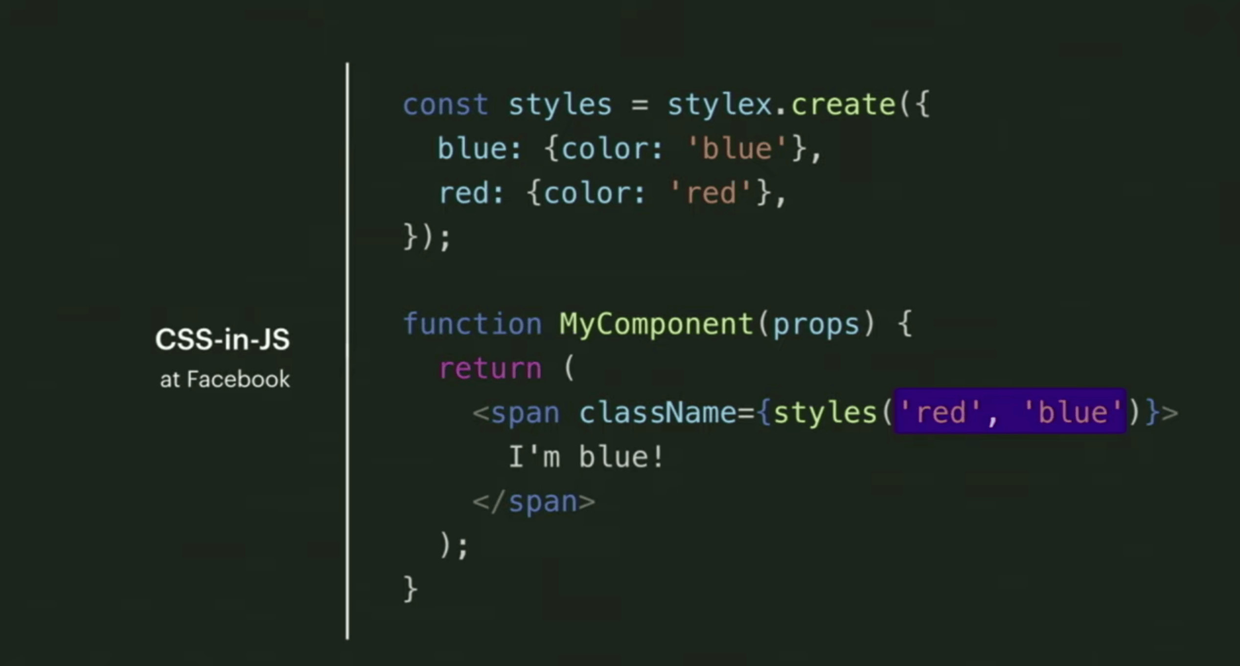 React