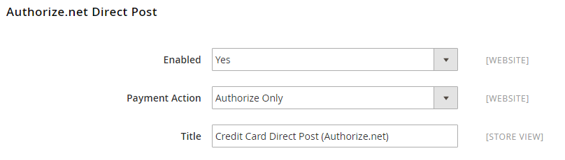 Prepare for Authorize.Net Direct Post Method