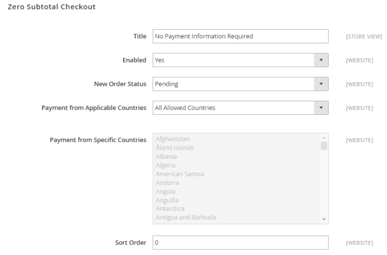 Payment from Applicable Countries