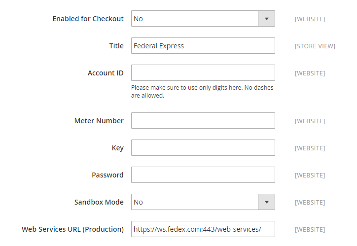 Shipping Methods
