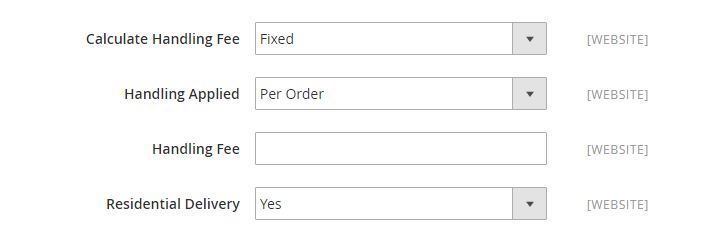 Setup Handling Fees