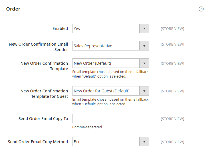 Configure the Sales Emails