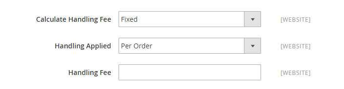 Setup Handling Fees
