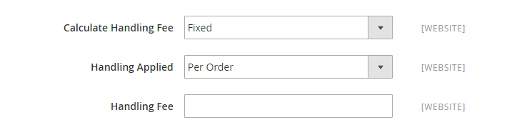 Setup Handling Fees