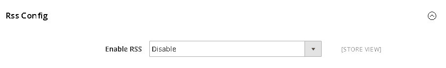 Configure RSS feed